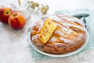 torta alle pesche e yogurt greco