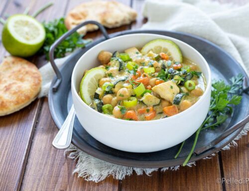 Curry verde con ceci e verdure