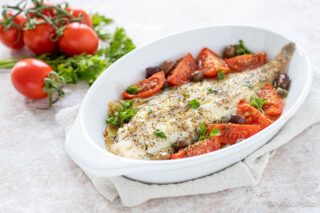 sogliola alla mediterranea al forno