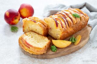 plumcake alle pesche soffice