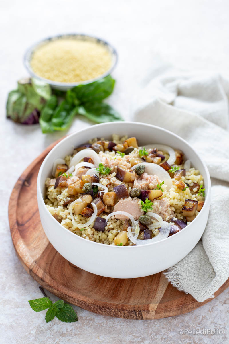 Cous Cous Con Tonno E Melanzane - Ricetta Gustosa E Veloce