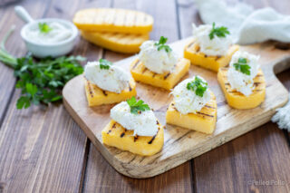 crostini di polenta con baccalà mantecato