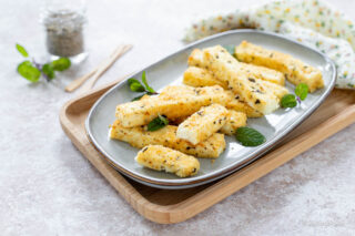 bastoncini di feta gratinati
