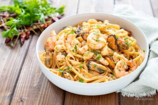 pasta cozze e gamberi