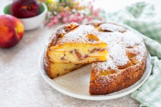 torta di pesche semplice