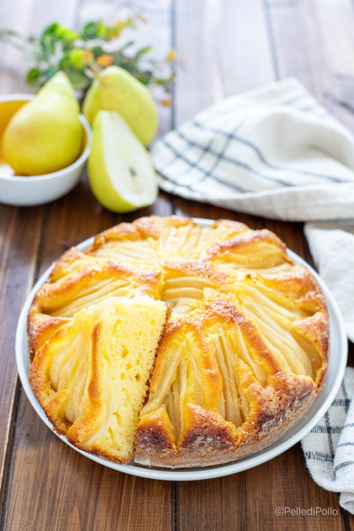 torta allo yogurt e pere