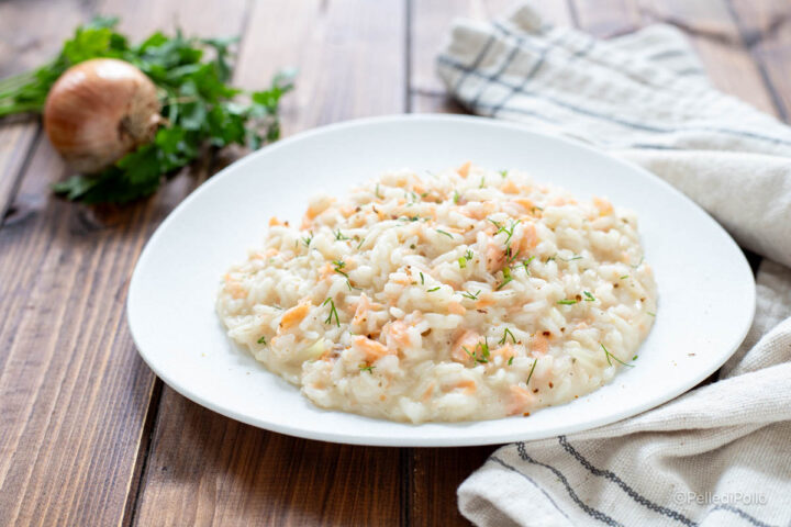 risotto al salmone affumicato