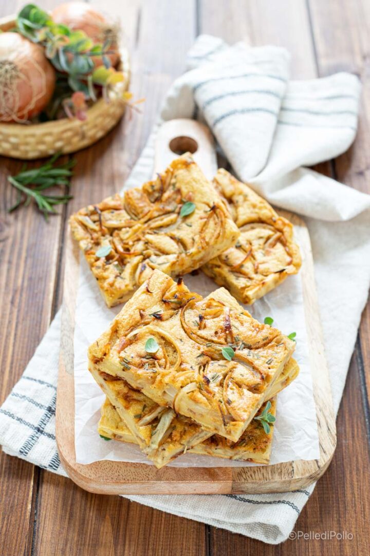 farinata di ceci con cipolle