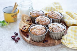 muffin integrali ai mirtilli rossi