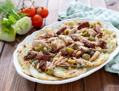 Insalata di tonno e finocchi grigliati