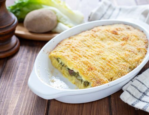 Tortino di patate e scarola