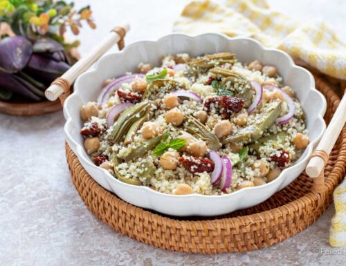 Cous cous con carciofi e ceci