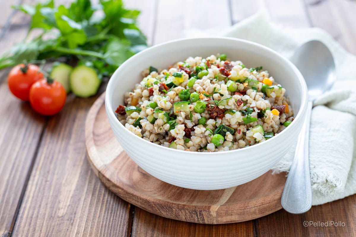 insalata di grano saraceno e verdure