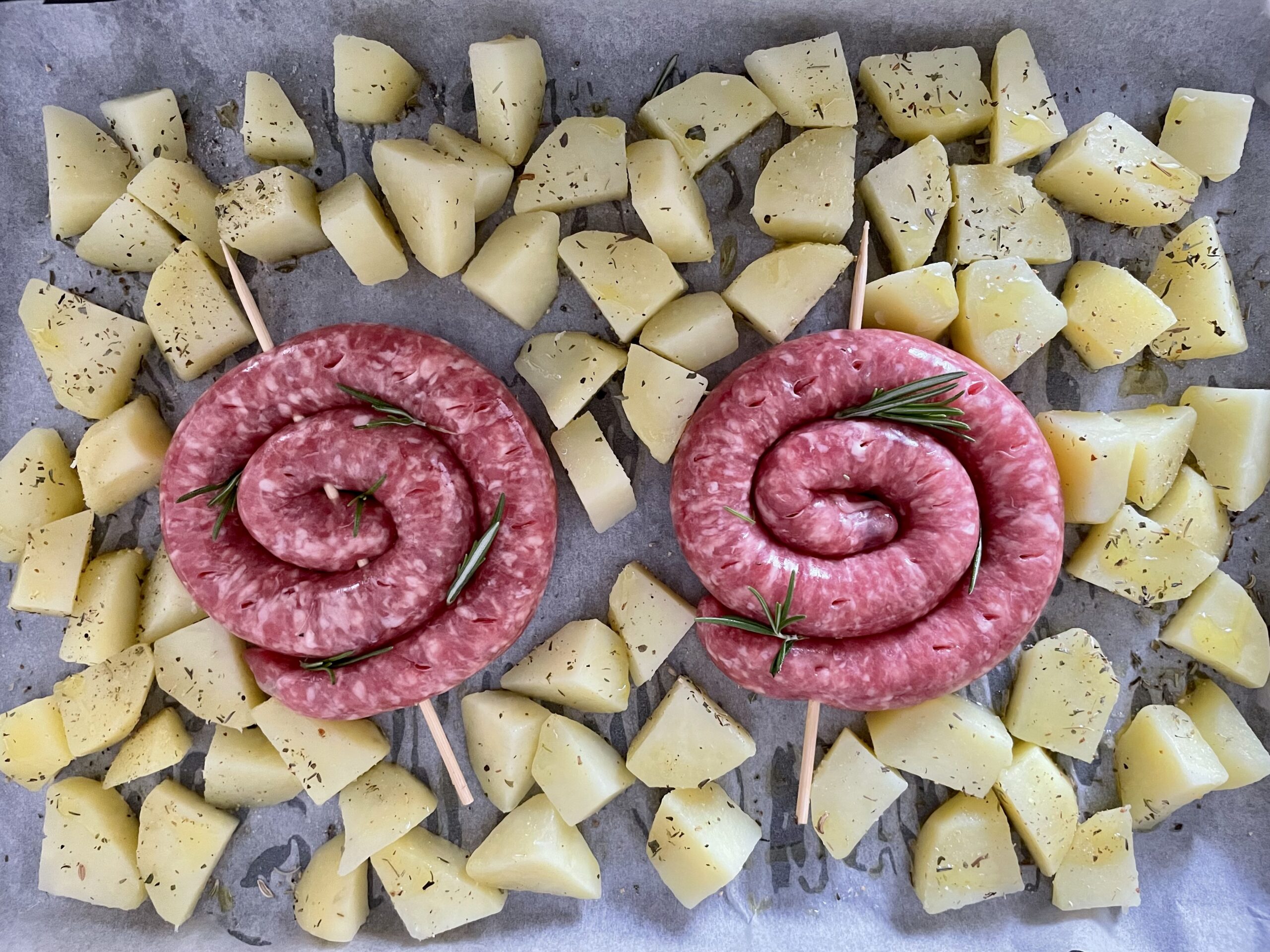 salsiccia e patate al forno alla siciliana