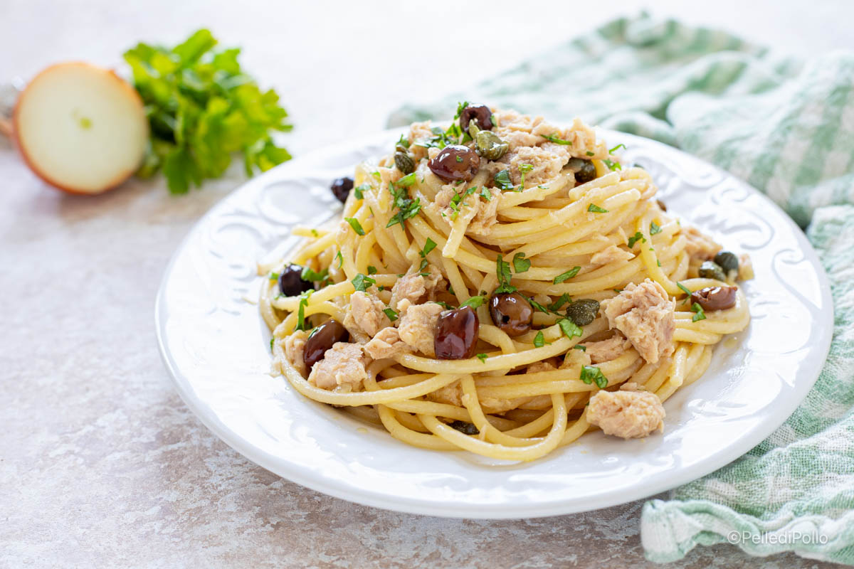 pasta al tonno in bianco