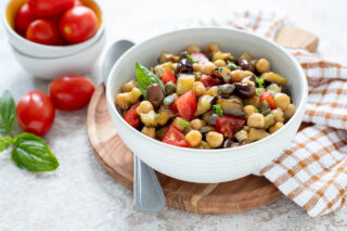 insalata di ceci e melanzane alla siciliana