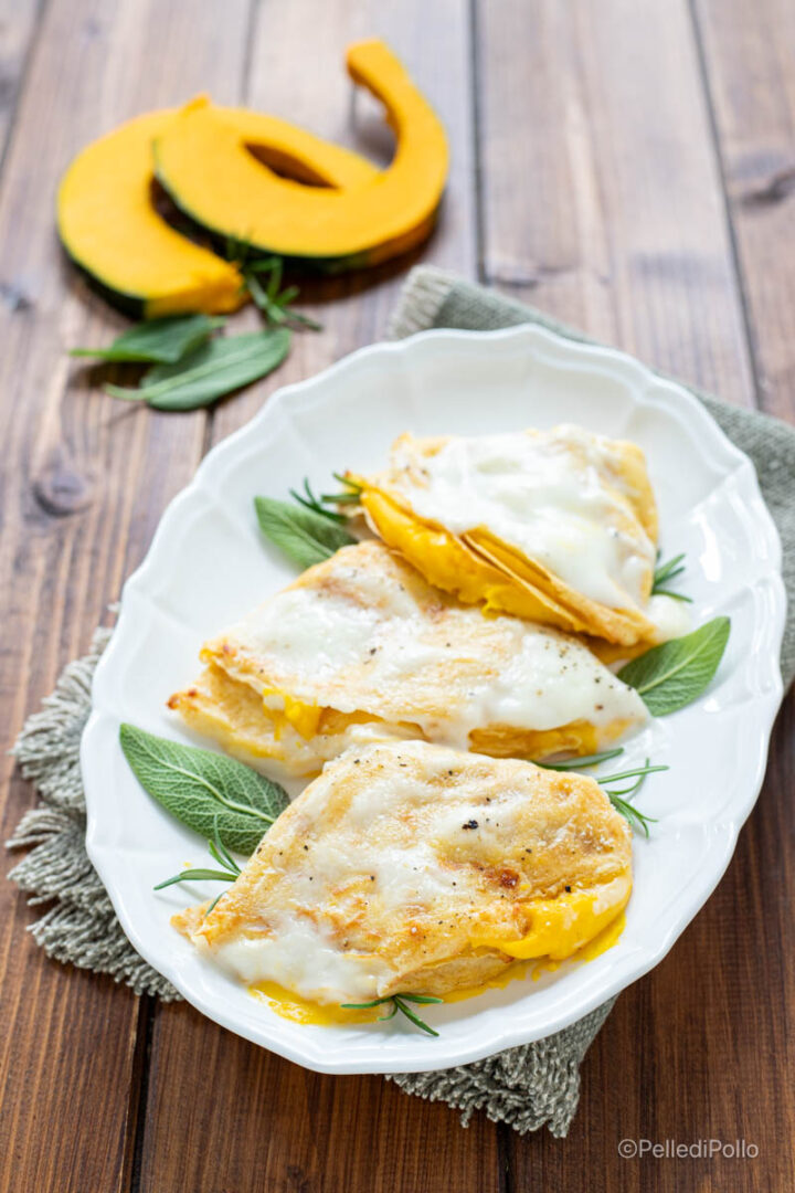 crepes alla zucca gratinate