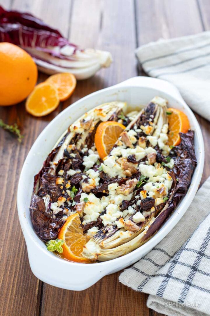 feta con radicchio al forno