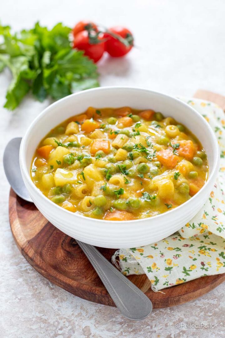 zuppa di piselli e carote