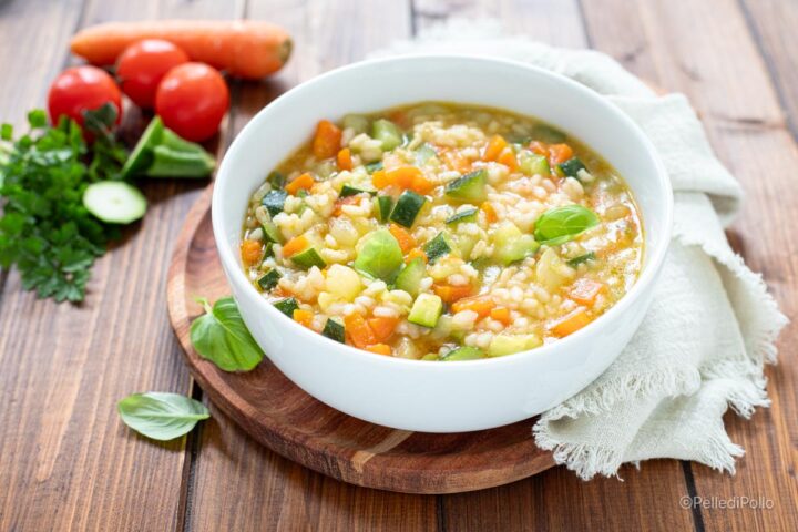 minestra di riso con zucchine e patate