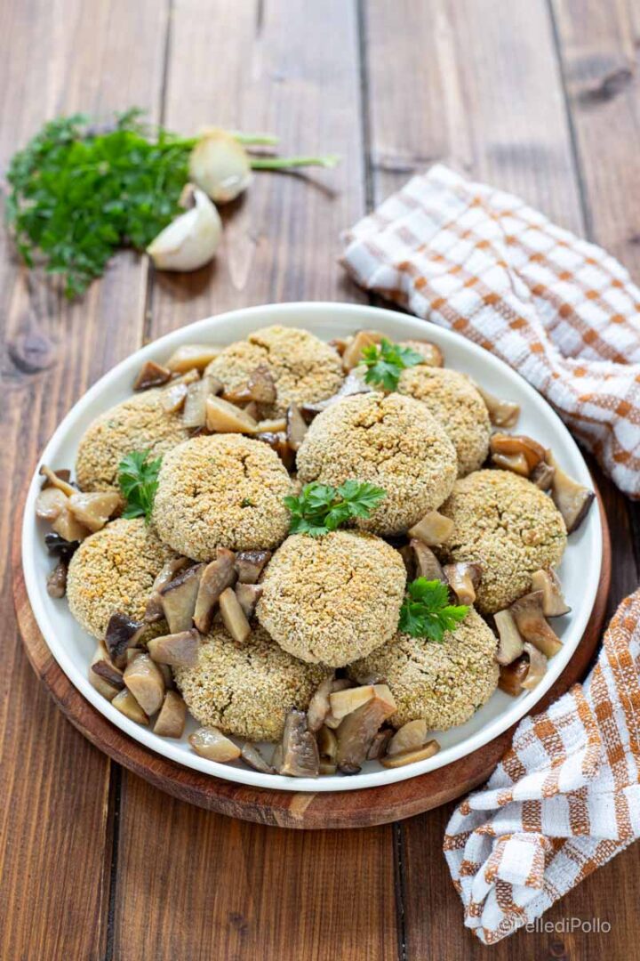 polpette di ceci con funghi