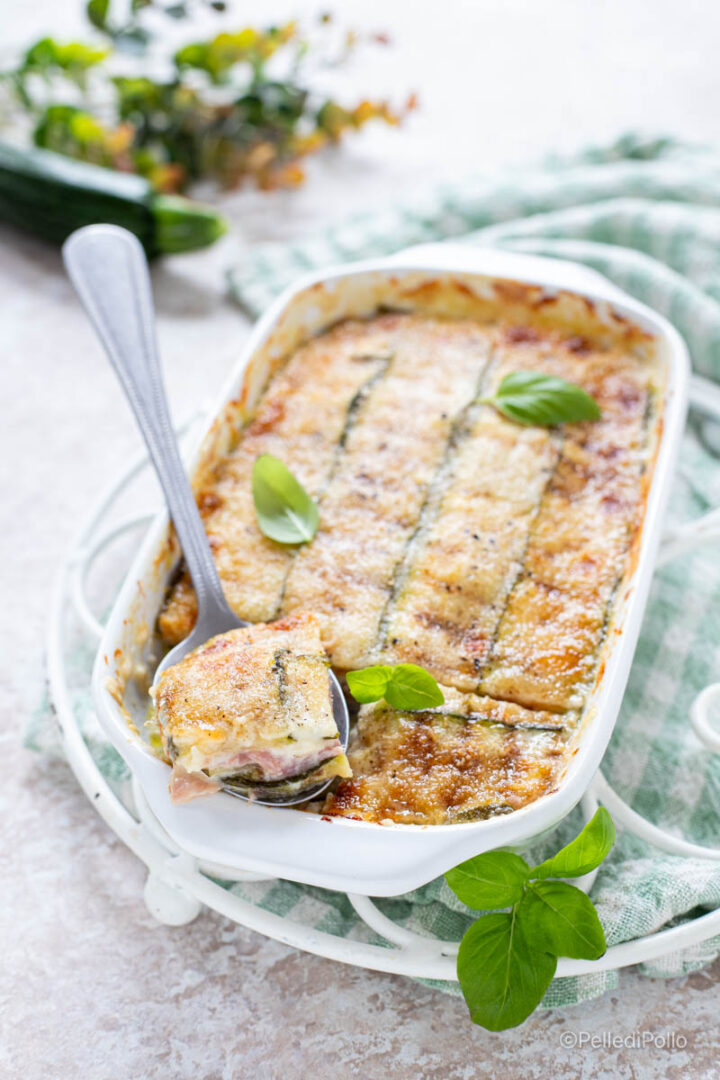 paimigiana di zucchine e squacquerone