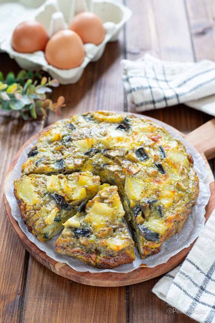 frittata di patate e melanzane al forno