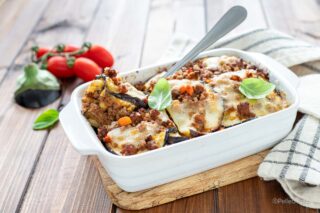 parmigiana di melanzane con ragù