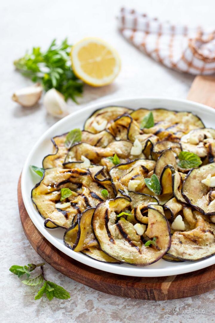 melanzane grigliate a carpaccio