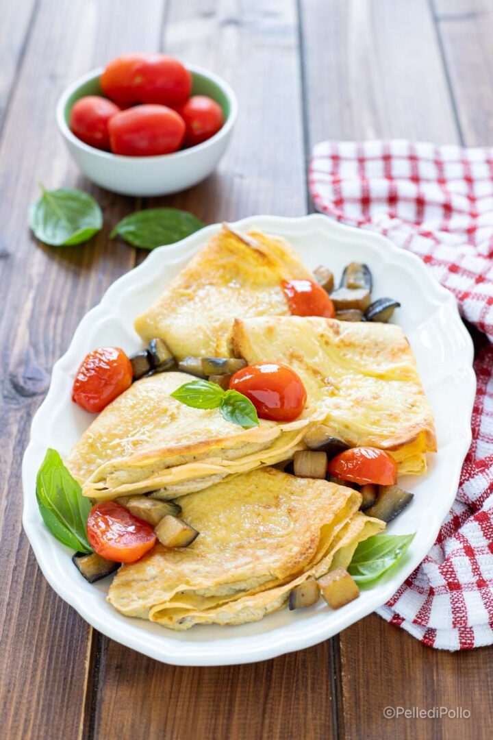 crepes con melanzane