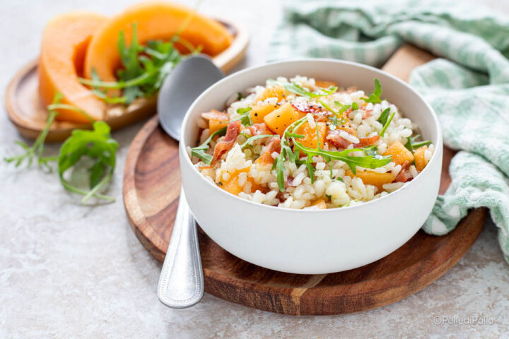 insalata di riso con melone e prosciutto