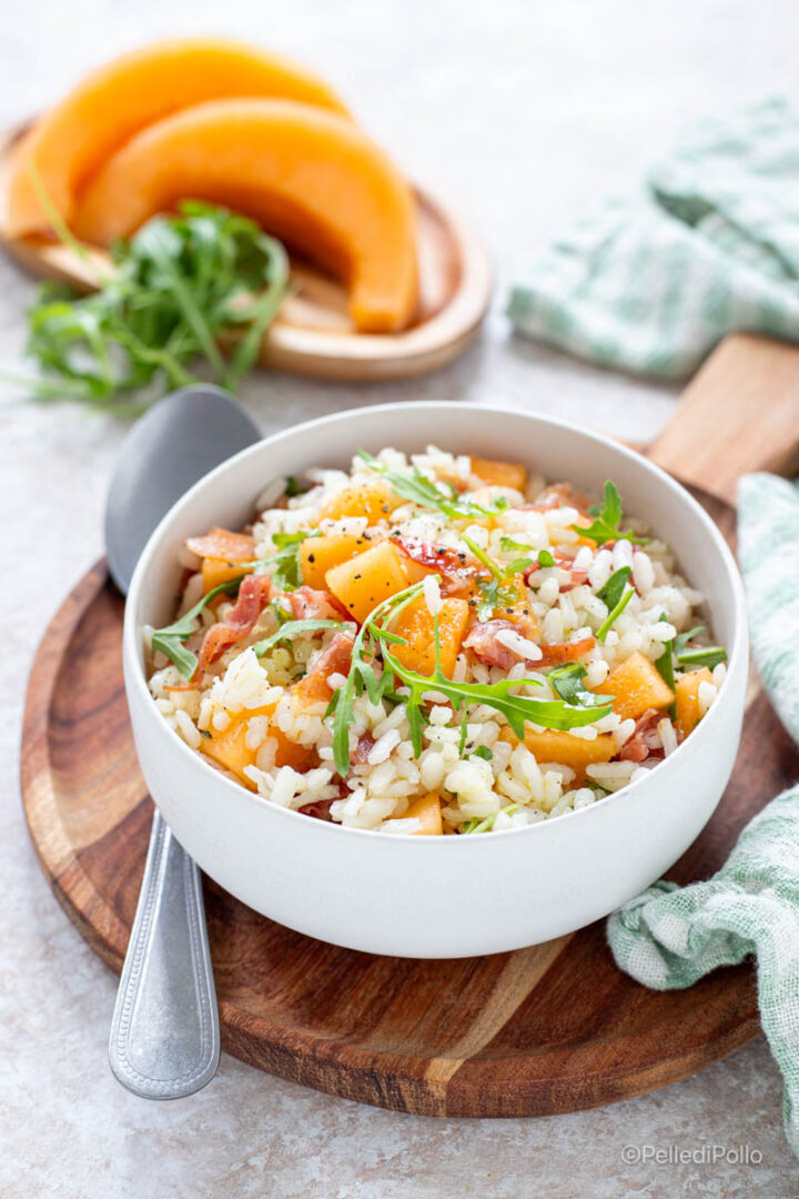 insalata di riso prosciutto e melone