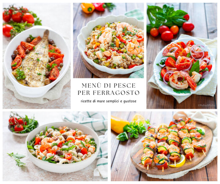 menù di pesce per ferragosto