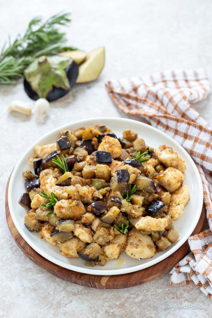 pollo e melanzane sabbiose