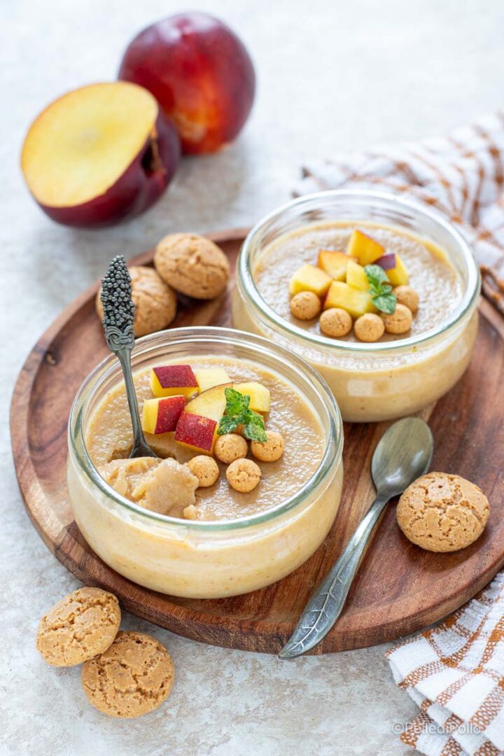 budino alle pesche semplice 