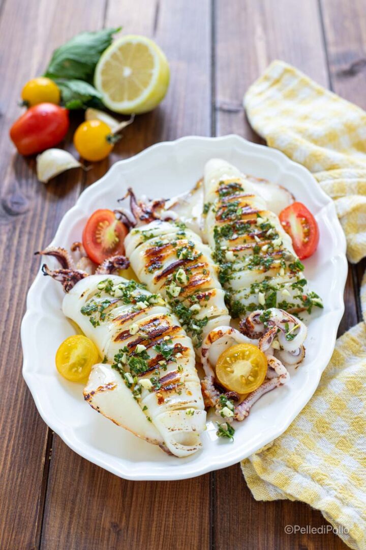 calamari grigliati teneri