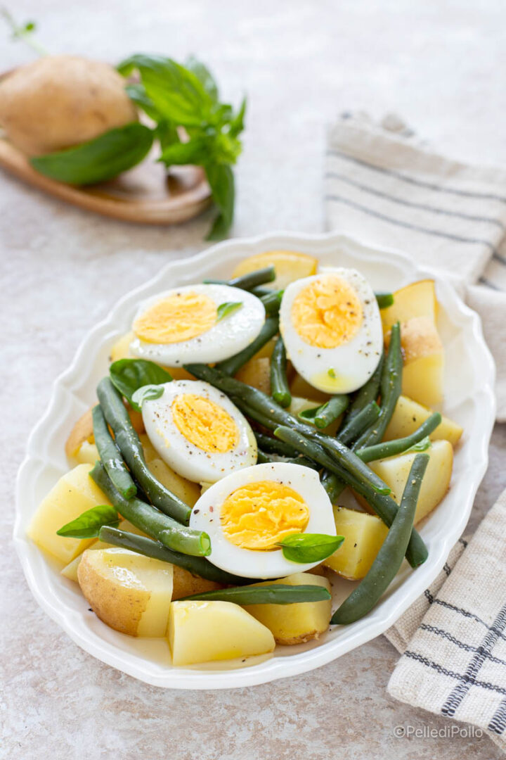 insalata di fagiolini patate e uova