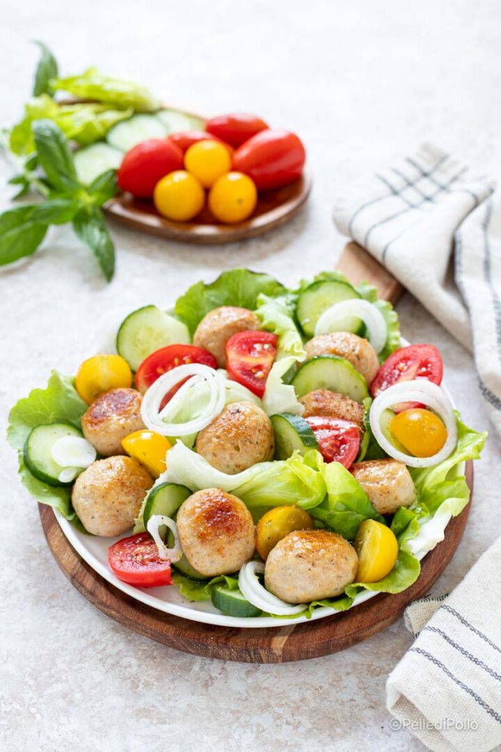 insalata con polpette