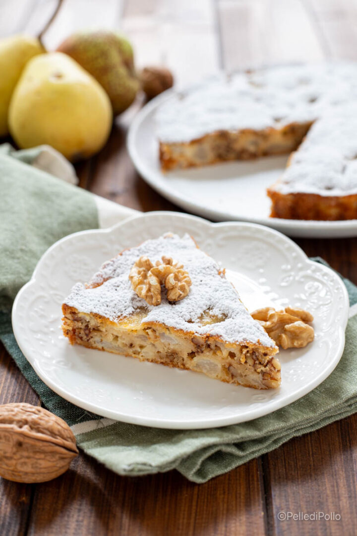 torta alle pere e noci