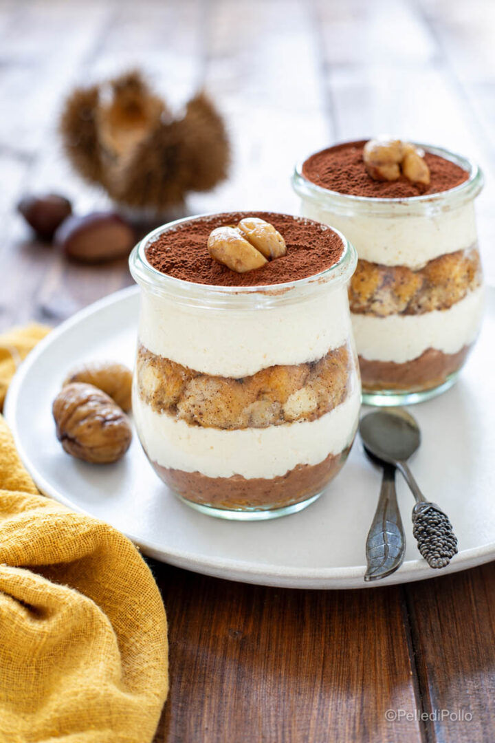 tiramisù alle castagne senza uova