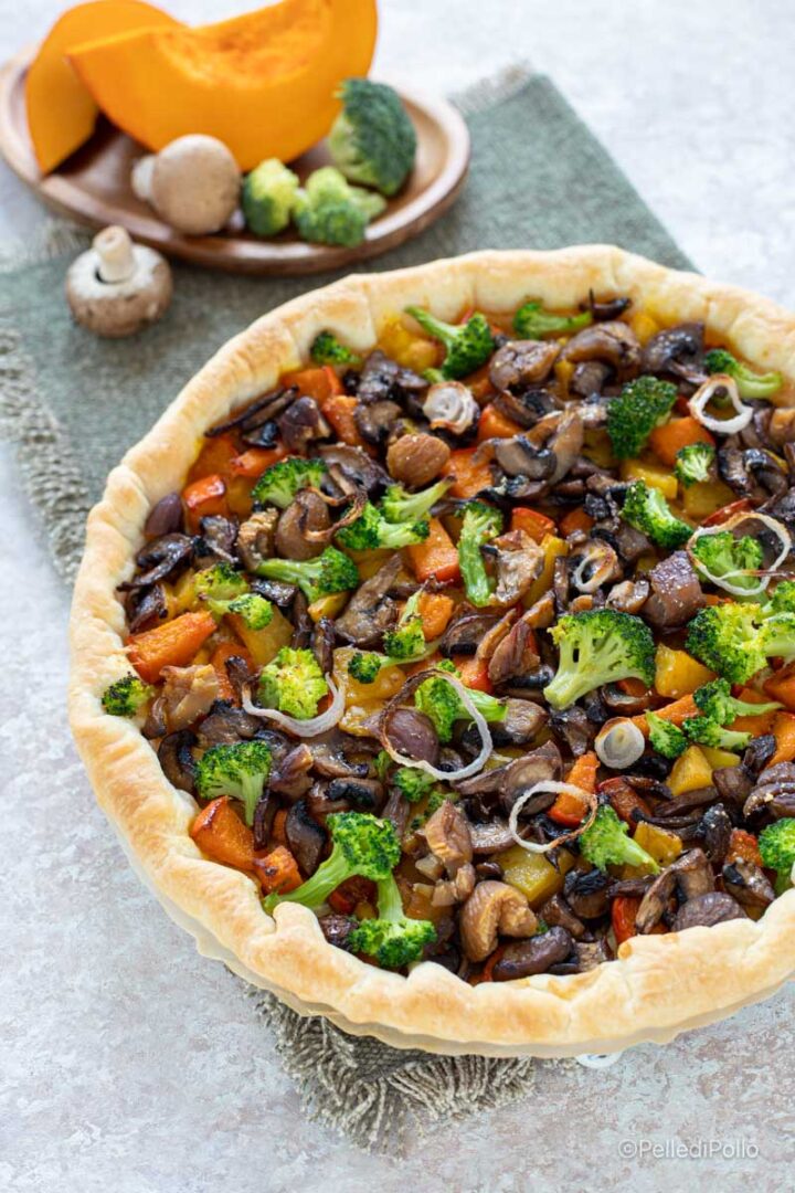 torta salata con verdure autunnali