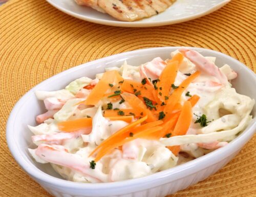 “Coleslaw” insalata di cavolo e carote.
