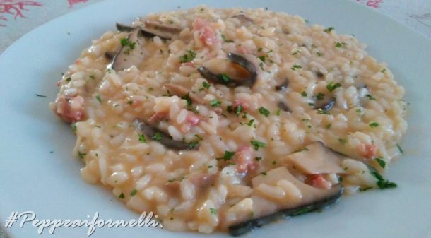 Risotto Ai Funghi Cardoncelli E Salsiccia Di Norcia Peppe Ai Fornelli