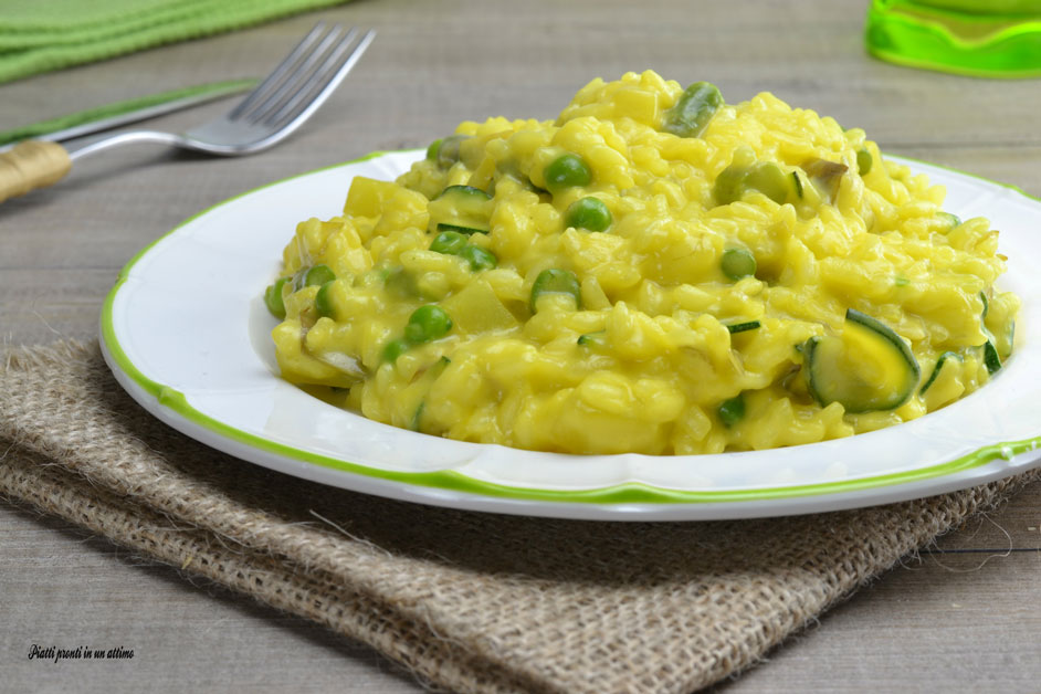 RISOTTO CON VERDURE E ZAFFERANO: PRIMO FACILE