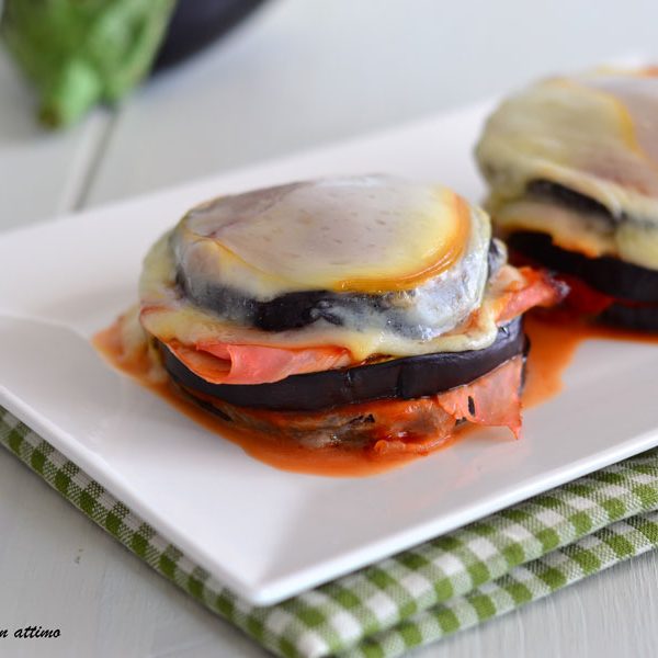 melanzane farcite con cotto e scamorza