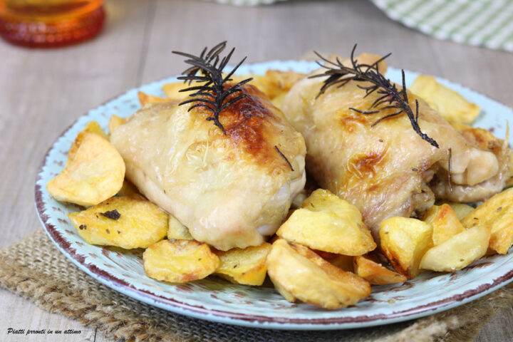 sovracosce di pollo al forno con patate