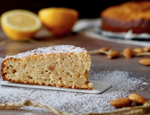 Torta 5 Minuti al Limone, Mandorle e Ricotta