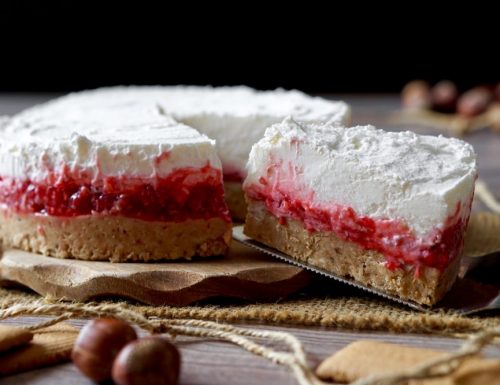 Torta Fredda Ricotta, Cioccolato Bianco e Lamponi