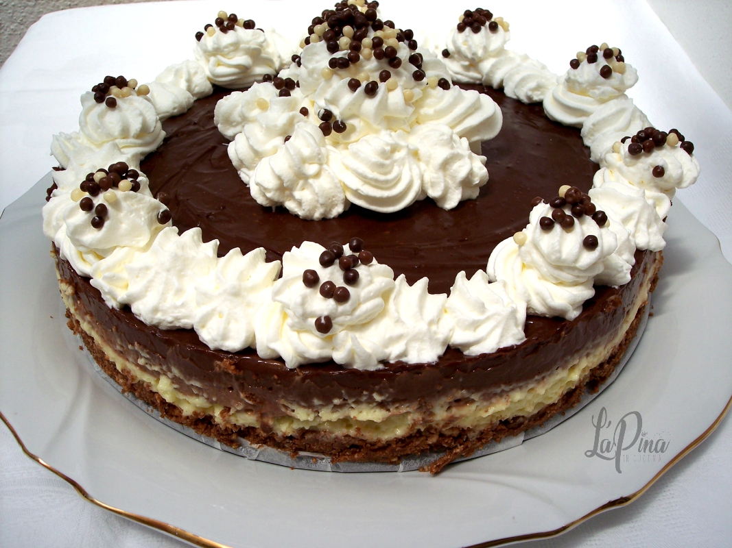 Torta fredda crema, nocciola e cioccolato 2