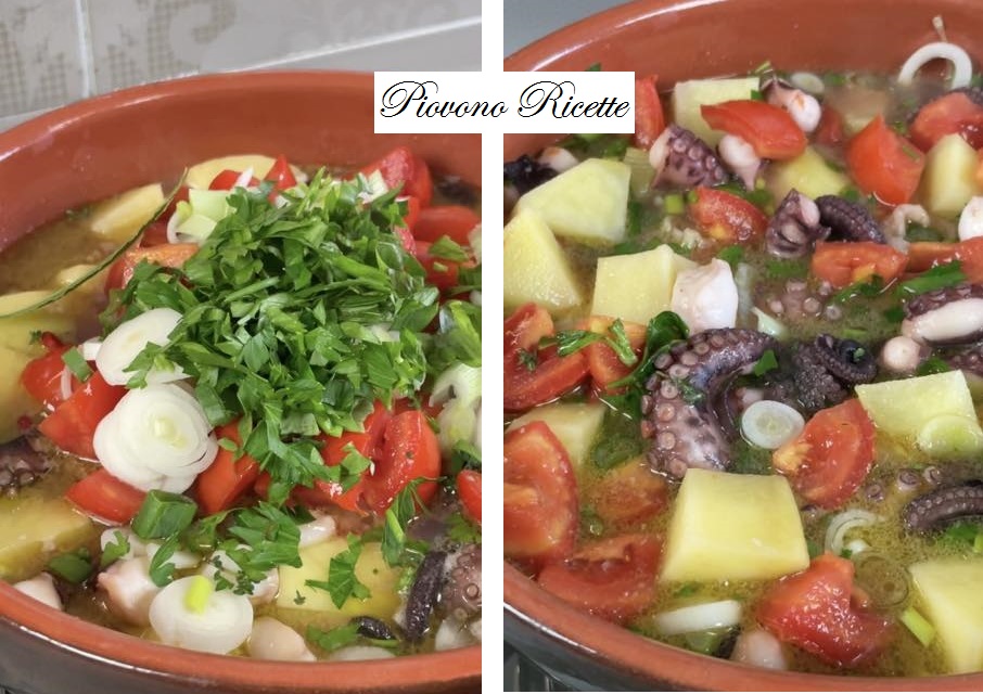 polpo in umido con patate